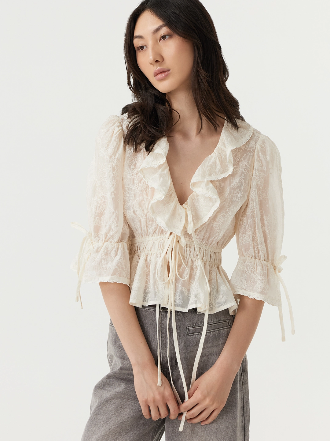 Блузка белый для женщин 48139-4 28