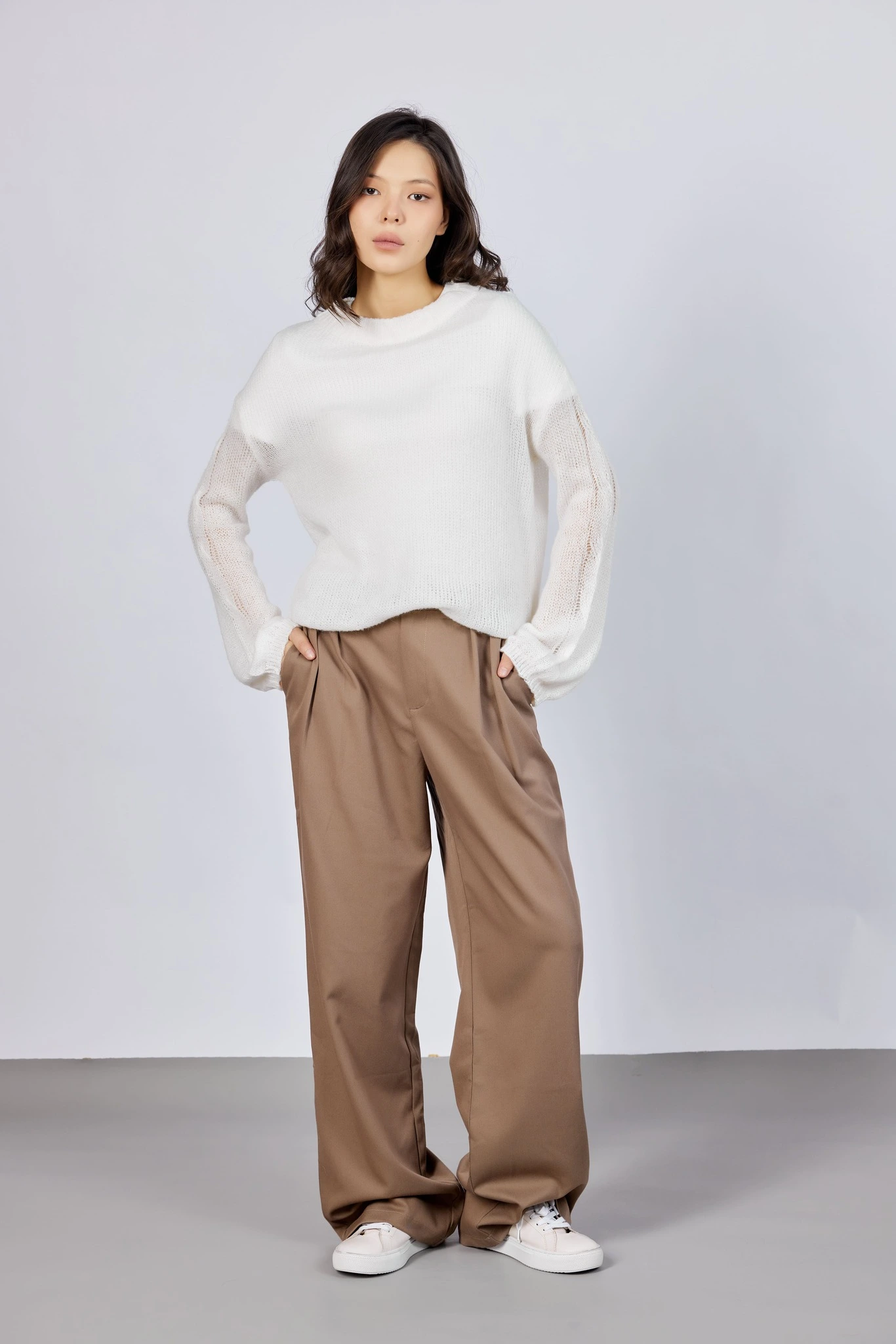 Джемпер белый для женщин 43102-4 60