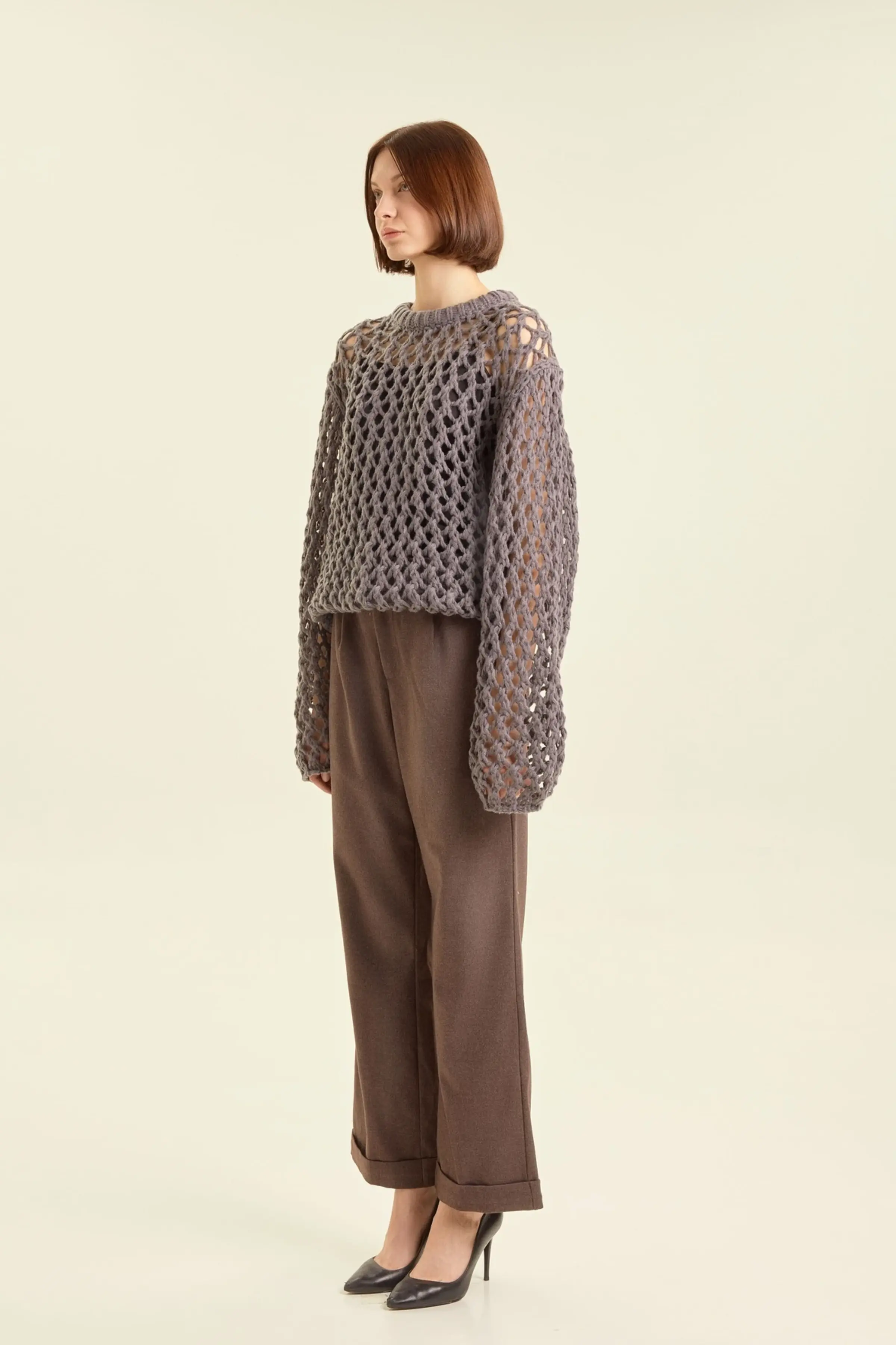 Свитер серый для женщин 47305-61 65