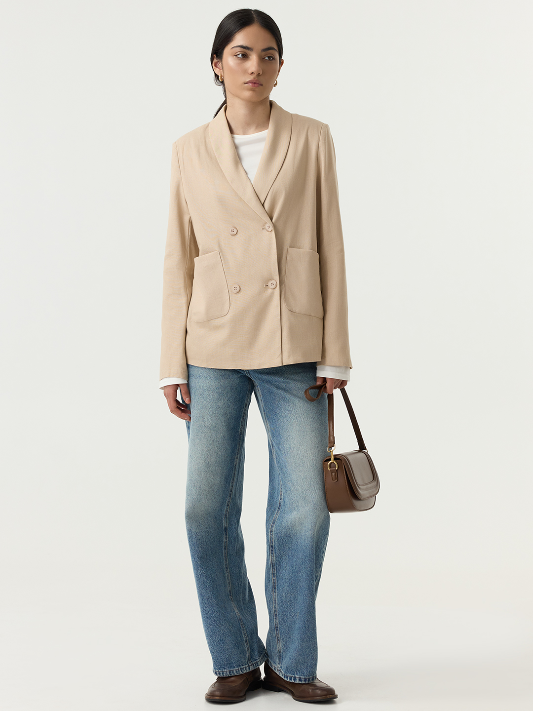 Жакет бежевый для женщин 48283-15 64