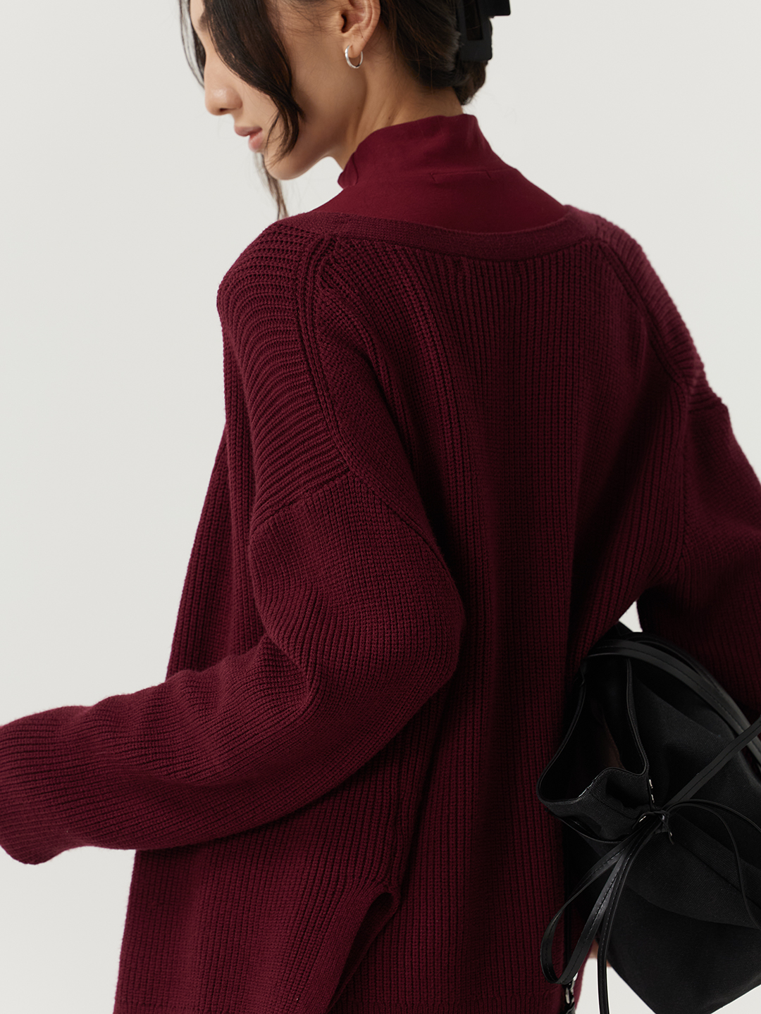 Кардиган бордовый для женщин 48101-67 50